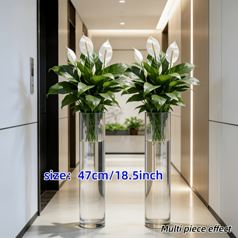 2 Pieces = 6 Flowers, Vase Not - Peace Lily White 리뷰 및 가격